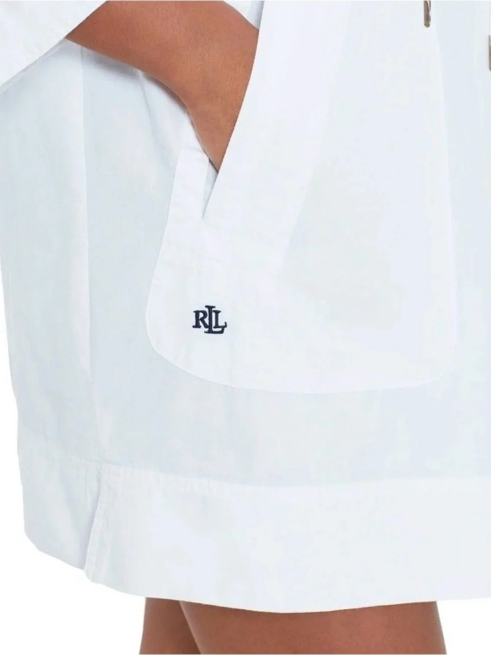 🆕 Ralph Lauren Black Label White Lace-Up Tunic Swim Coverup size Large